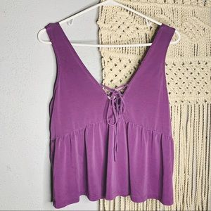 FINAL SALE Lace up tank top
